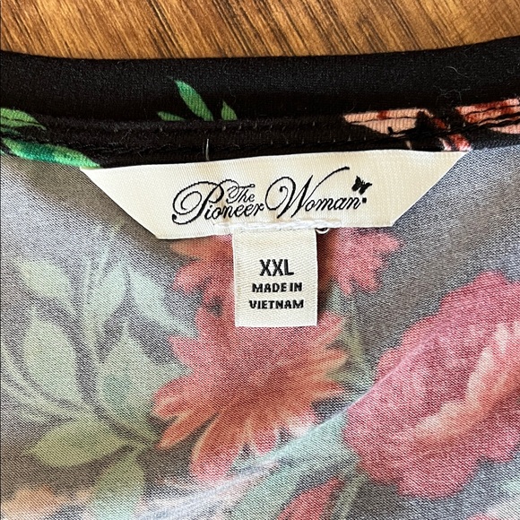 The Pioneer Woman Floral Top with Pink and Green Accents - Picture 2 of 3